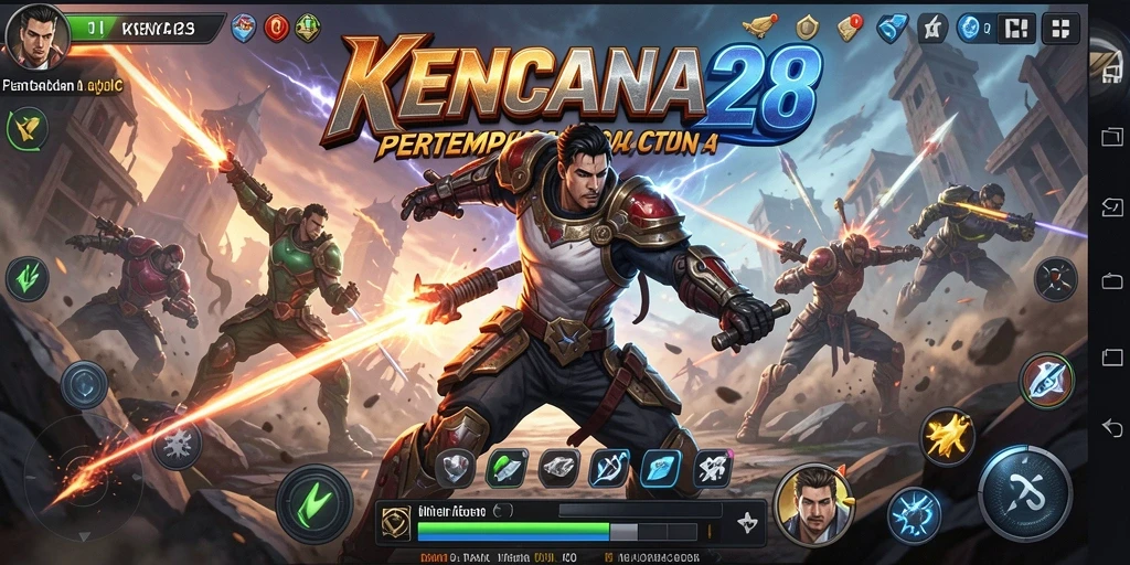 Tampilan gameplay KENCANA28 yang mendebarkan dan penuh aksi.