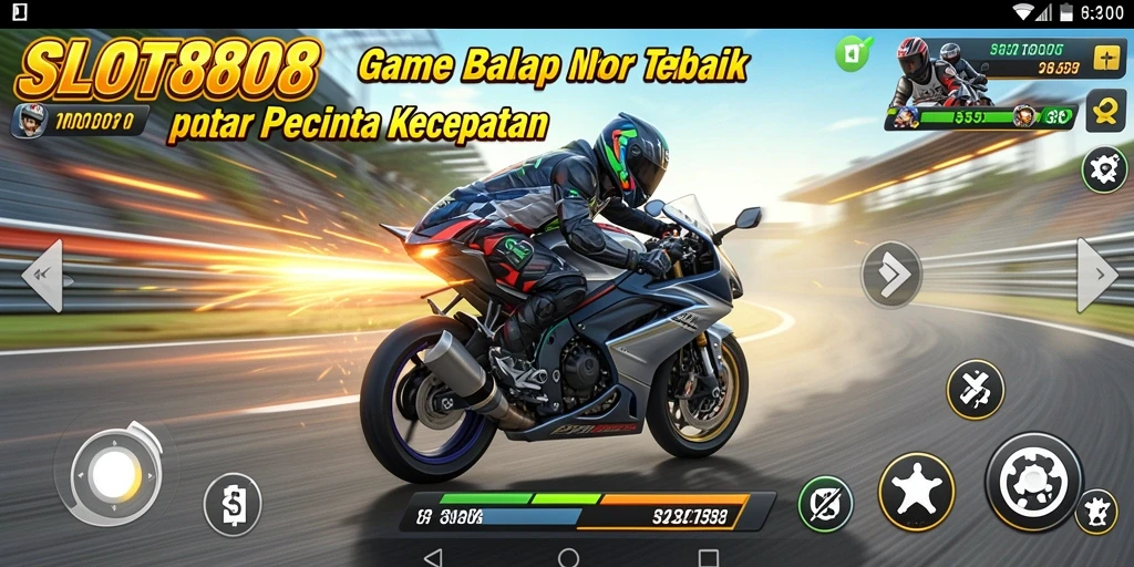 Tampilan menarik dari gameplay balap motor di SLOT8808.